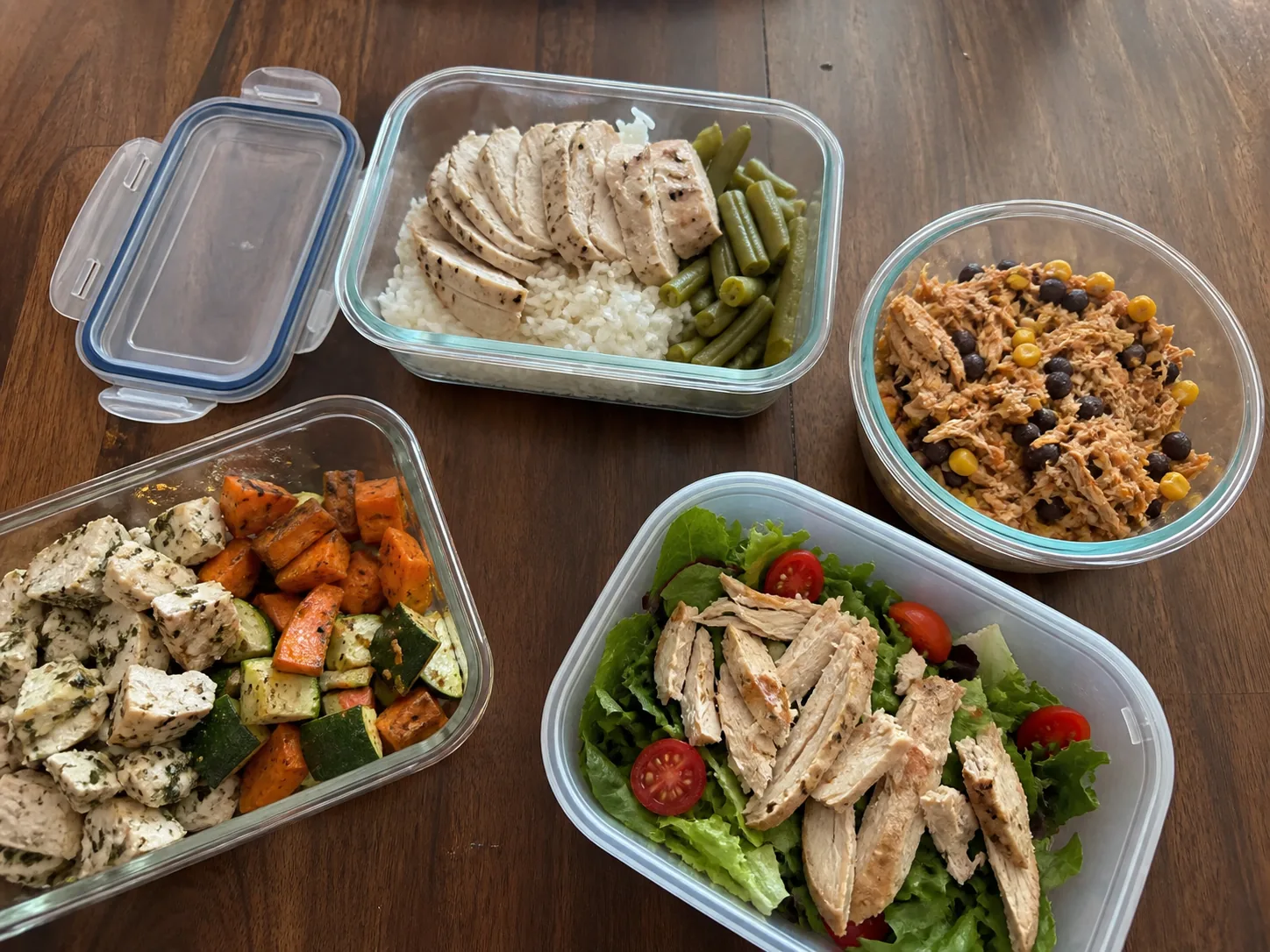 Crockpot chicken breast meal prep containers